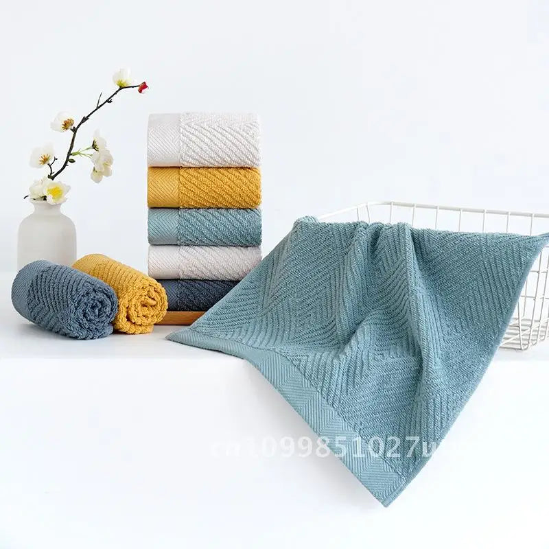 Soft Absorbent Combed Cotton Square Towel 100% Cotton Hand Towel for Baby Face Washing Thickened Household Square Scarf