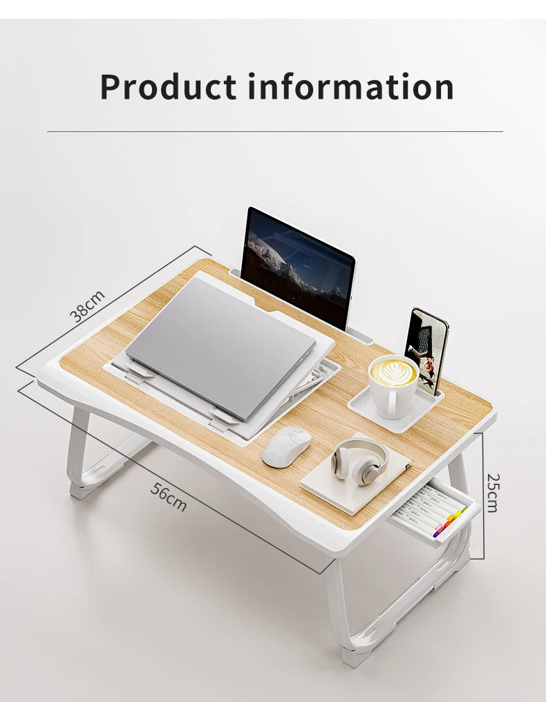 Laptop Bed Table, Foldable Lap Table Tablet Stand Laptop Bed Tray Table, Portable Lap Table With Foldable Legs For Working, Read