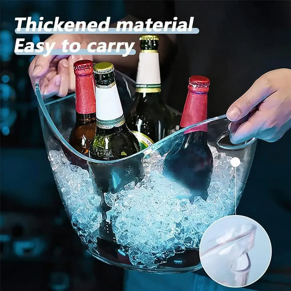 Transparent Ice Bucket Beverage Bucket Cooling Large Ice Bucket Used for Wine Champagne Bar Home Party Supplies