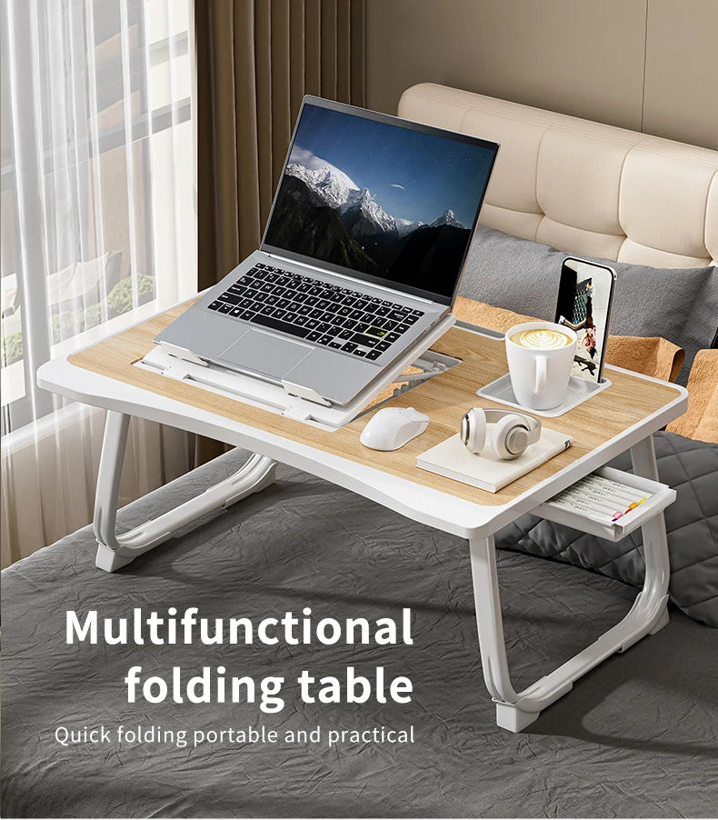 Laptop Bed Table, Foldable Lap Table Tablet Stand Laptop Bed Tray Table, Portable Lap Table With Foldable Legs For Working, Read