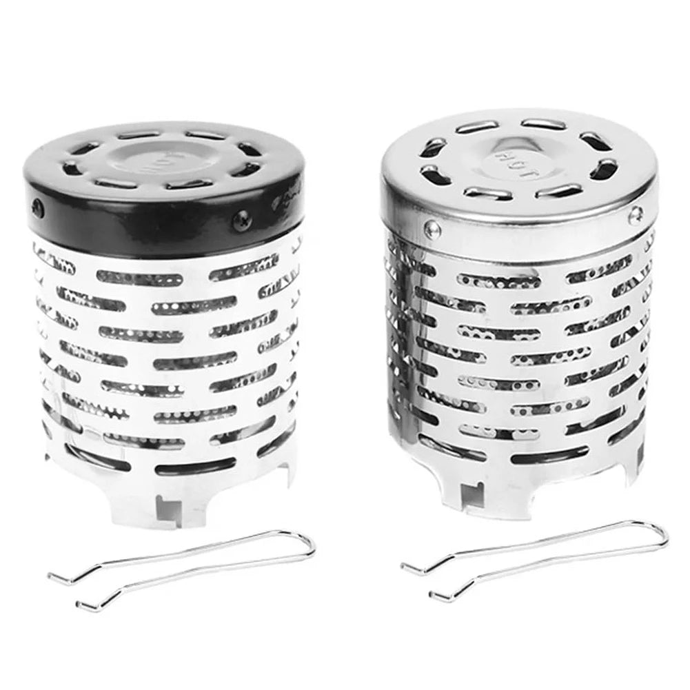 Mini Gas Heater Stove Stainless Steel Camping Mini Heater Warming Stove Cover Tent Heating Cover for Outdoor Camping