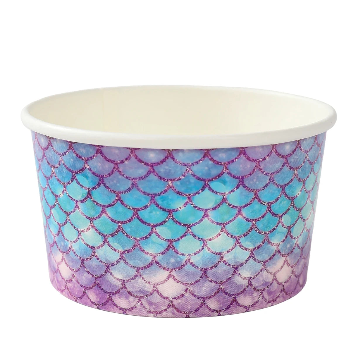 10pcs Mermaid Paper Snack Bowls Disposable Dessert Food Paper Cups Birthday Party Supplies Mermaid Theme Birthday Party Decors