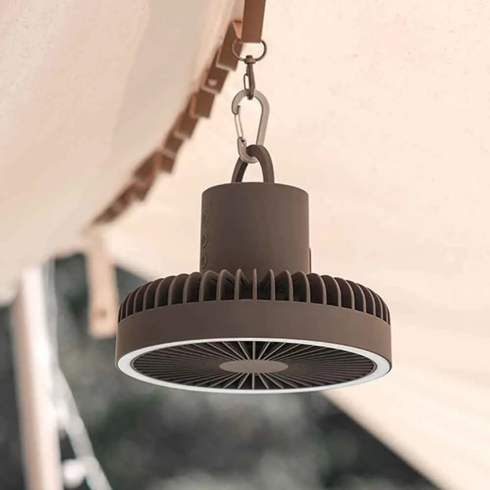New 10000mAh Camping Fan with Power Bank LED Lighting Rechargeable Desktop Portable Circulator Outdoor Ceiling Electric Fan 2025