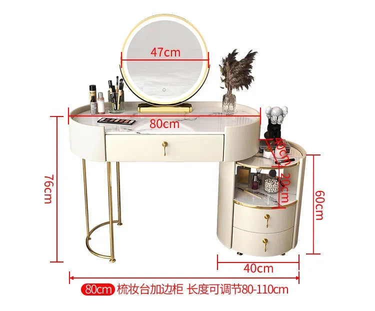 Bedroom Luxury Vanity Table Beauty Storage Fashion Girls Vanity Table Modern Multifunctional Tocador Maquillaje Furniture