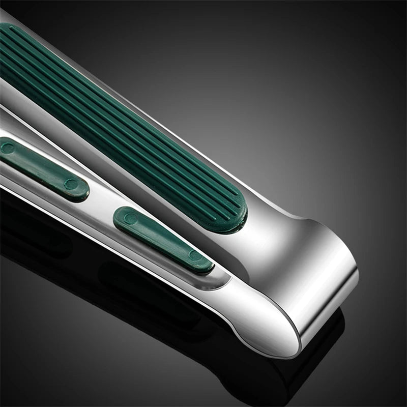 Non-Slip Stainless Steel Food Tongs