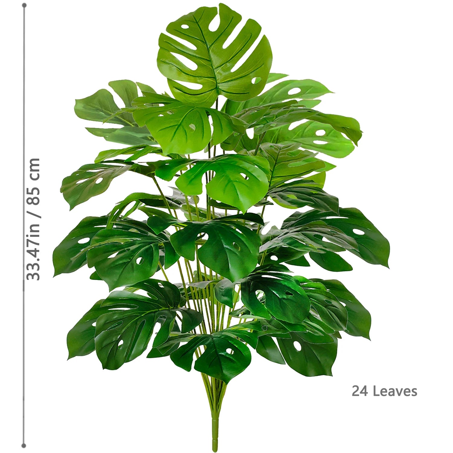 40-103cm /40.5in Artificial Monstera Plants Fake Palm Tree Plastic Turtle Leaves Green Tall Plants For Home Garden Room Decor