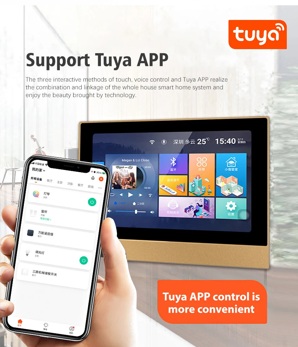 Tuya Smart Home Control Panel Controls All Tuya Smart Products Such As Home Smart Speakers and Lights Smart Home Automation
