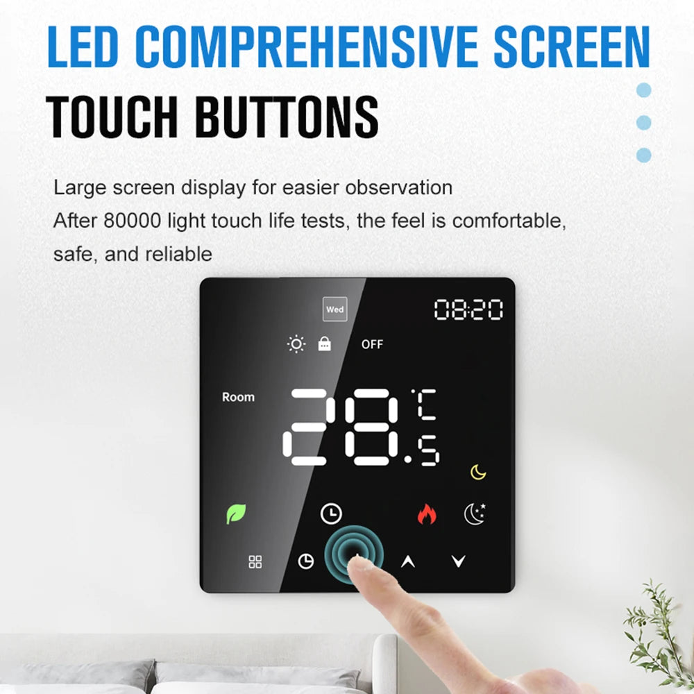 Smart Thermostat for Home Touchscreen Programmable Temperature Control Auto Manual Mode Digital Thermostat