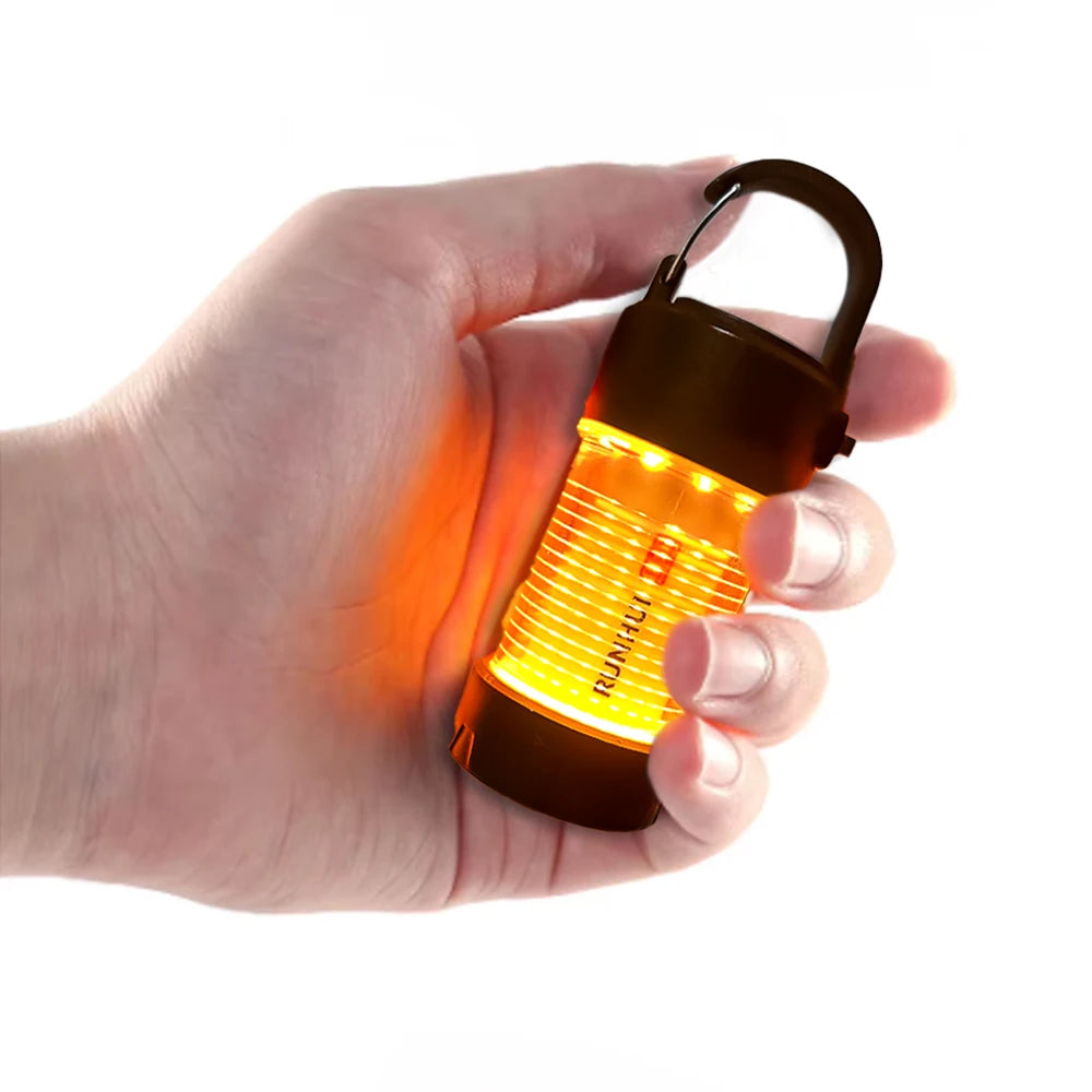 ML4 Outdoor Camping Lantern LED Camping USB Rechargeable Light, Free Tripod, Magnetic Base, 2 Lampshades