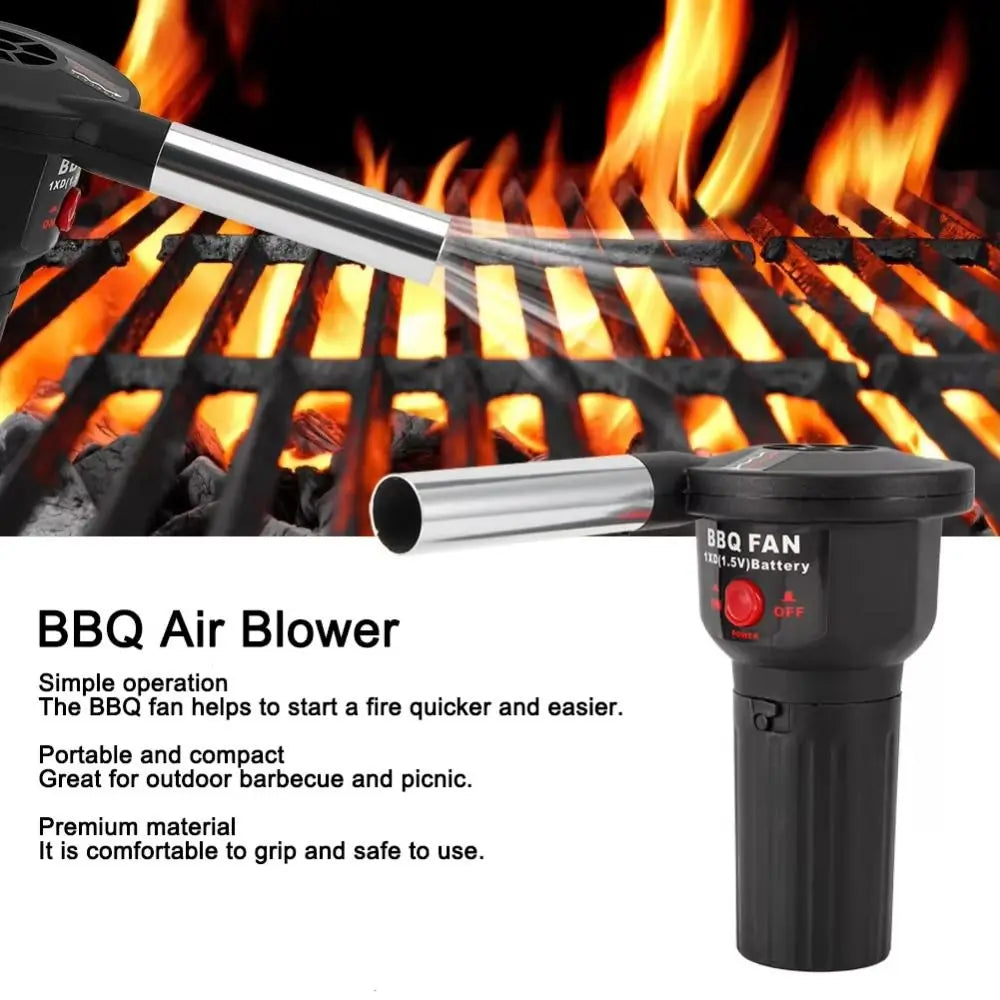 Handheld BBQ Fan Easy To Use Electric Electric Air Blower High Quality Safe Camping Electric Blower For Outdoor Camping BBQ