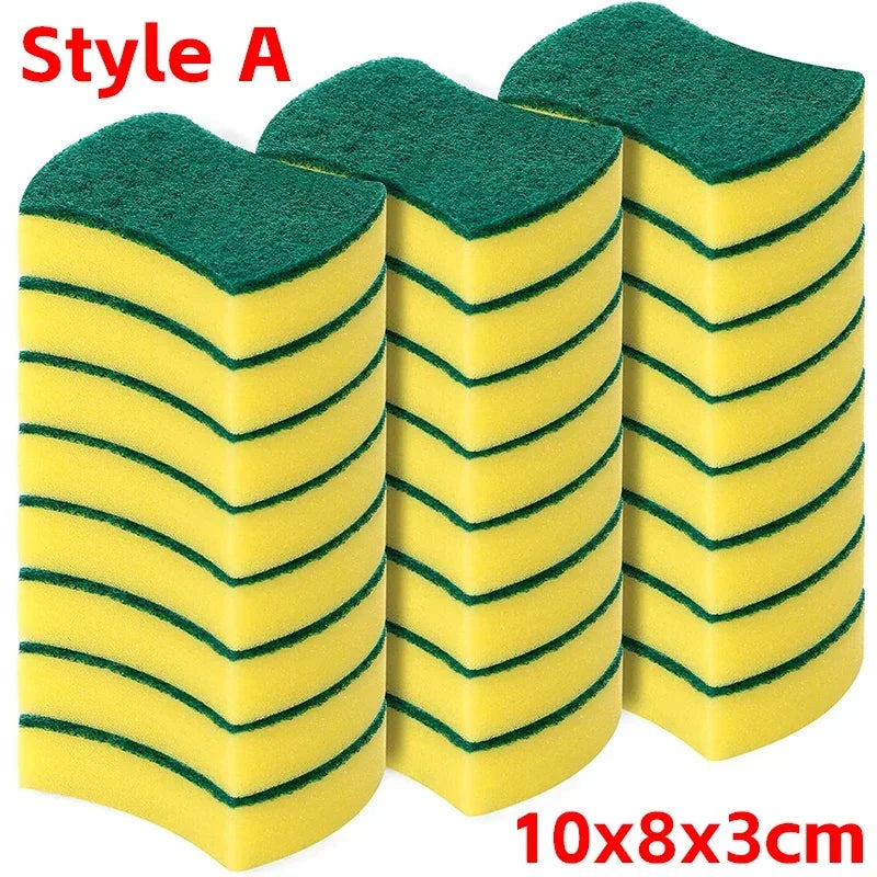 Highly absorbent double-sided sponge magic cleaning pot