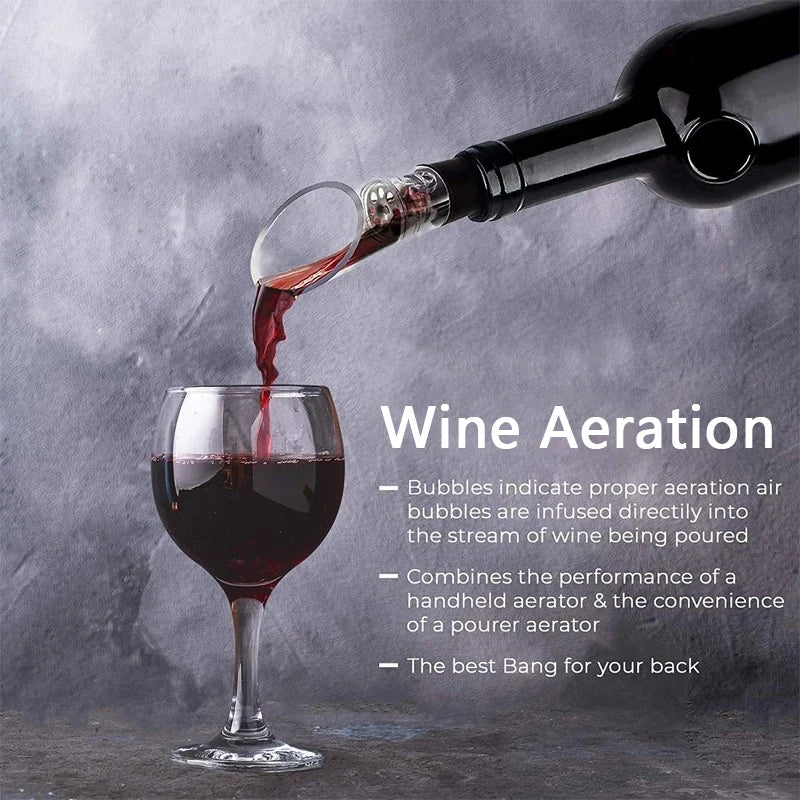 Red Wine Aerator Acrylic Bottle Stopper Decanter Wine Pourer Aerating Pour Spout Wine Air Aerator Bar Accessories