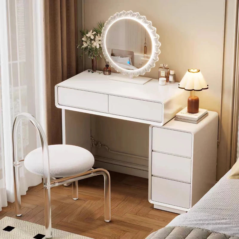 Bedroom Women Dressing Table Luxury Wood Storage Mirror Hairstyle Dressing Table Home White Muebles De Dormitorio Furniture