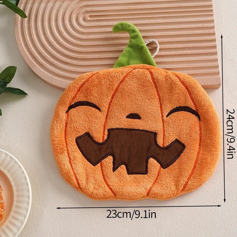 Halloween Hand Towel Soft Absorbent Handkerchief Cute Cartoon Ghost Capibara Pumpkin Hand Towel Bathroom Hanging Hand towels