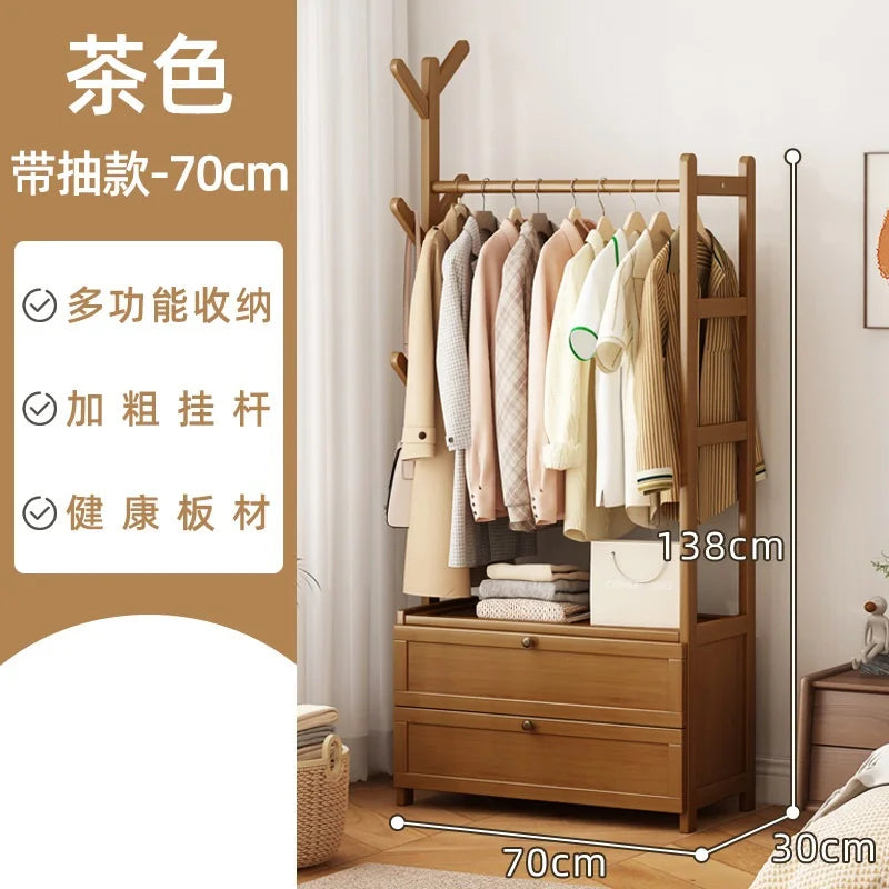 Coat rack floor bedroom hanger household multifunctional storage rack room simple modern bedroom storage cabinet