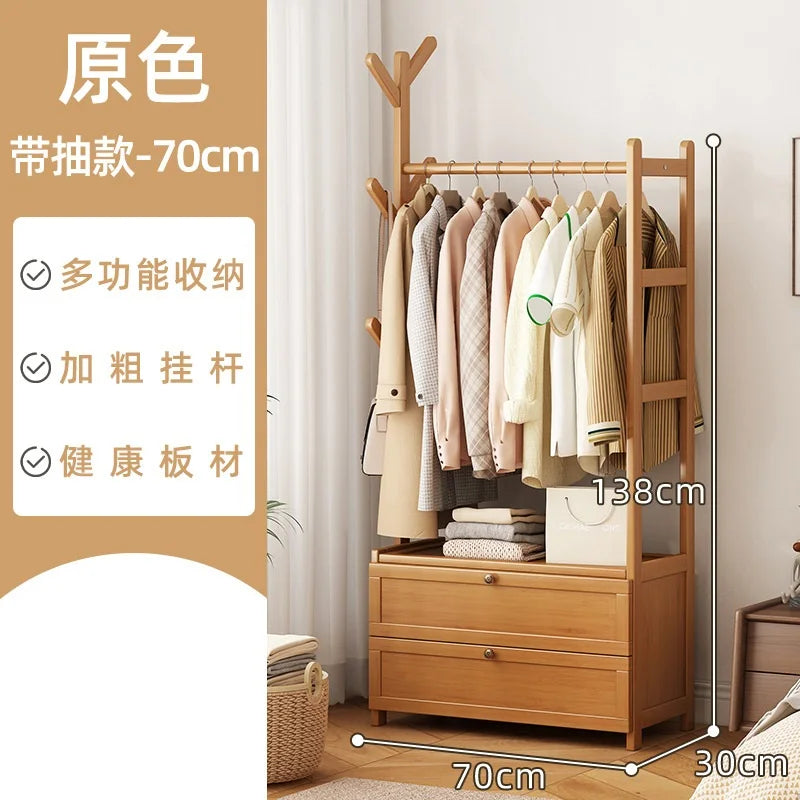 Coat rack floor bedroom hanger household multifunctional storage rack room simple modern bedroom storage cabinet