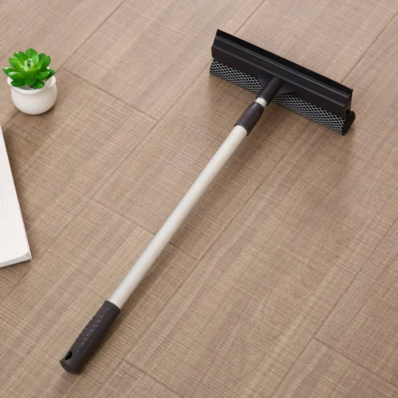 1pc Squeegee Window Cleaner 2 in 1 Retractable Pole Cleaning Window
