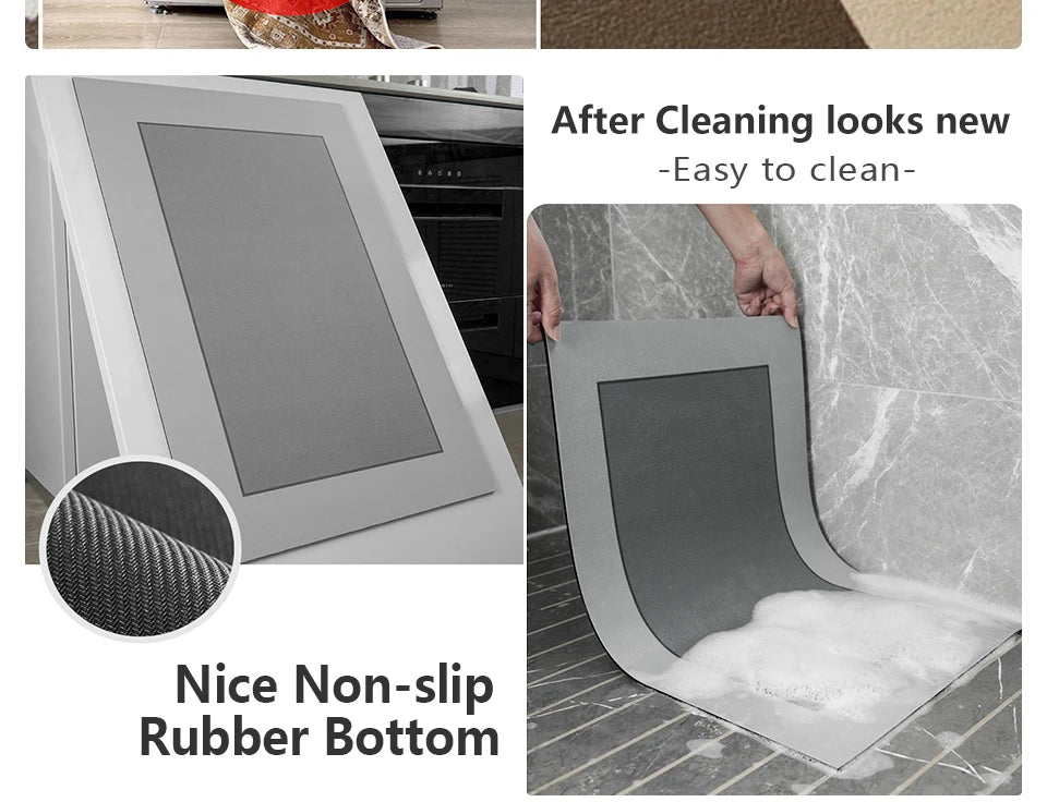 Bathroom Mat Semicircular Rug Absorbent Toilet Carpet Doormat Floor Mats Water-absorbent Soft Washable Bath Non-slip Area Rugs