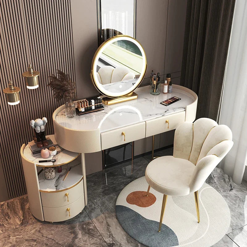 Bedroom Luxury Vanity Table Beauty Storage Fashion Girls Vanity Table Modern Multifunctional Tocador Maquillaje Furniture