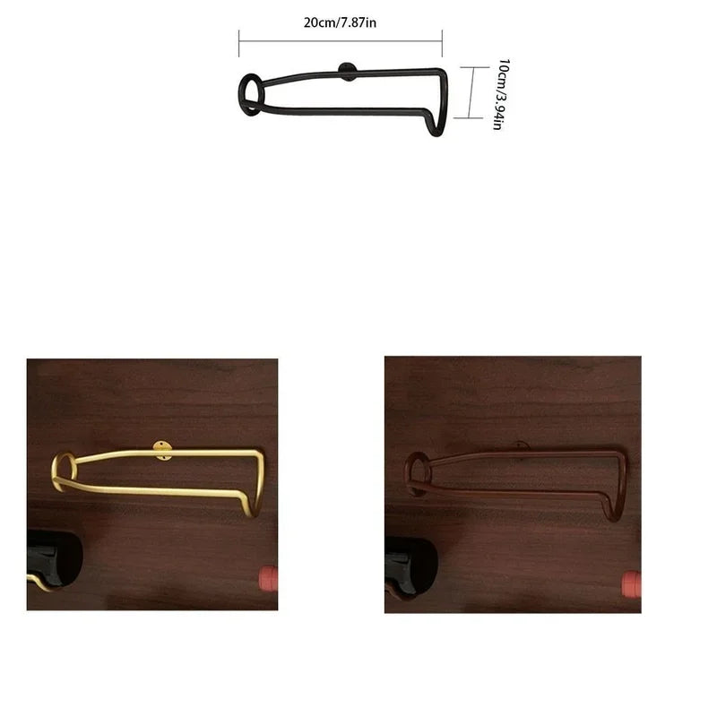 European Style Red Wine Rack Creative Wall Mounted Single Decorative Frame Suspension Wine Rack Display Rack