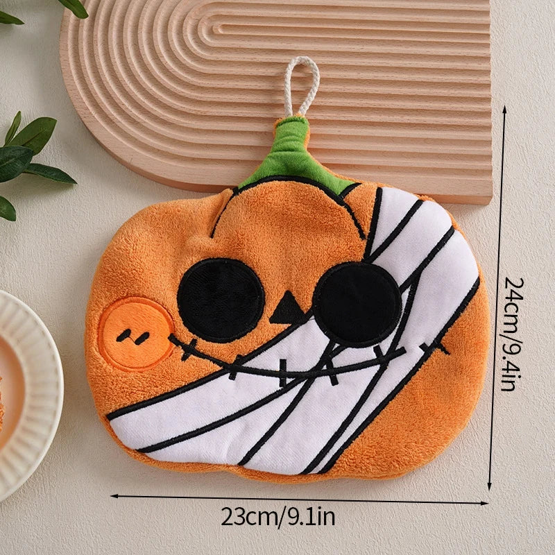 Halloween Hand Towel Soft Absorbent Handkerchief Cute Cartoon Ghost Capibara Pumpkin Hand Towel Bathroom Hanging Hand towels