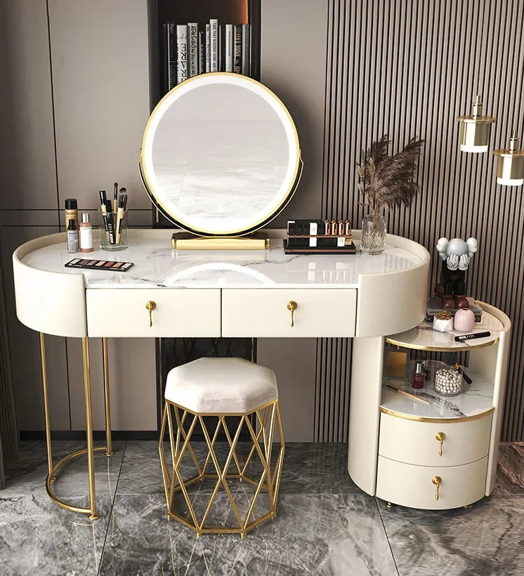 Bedroom Luxury Vanity Table Beauty Storage Fashion Girls Vanity Table Modern Multifunctional Tocador Maquillaje Furniture