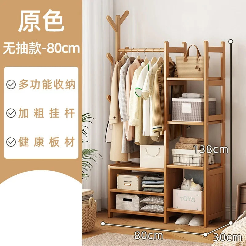 Coat rack floor bedroom hanger household multifunctional storage rack room simple modern bedroom storage cabinet