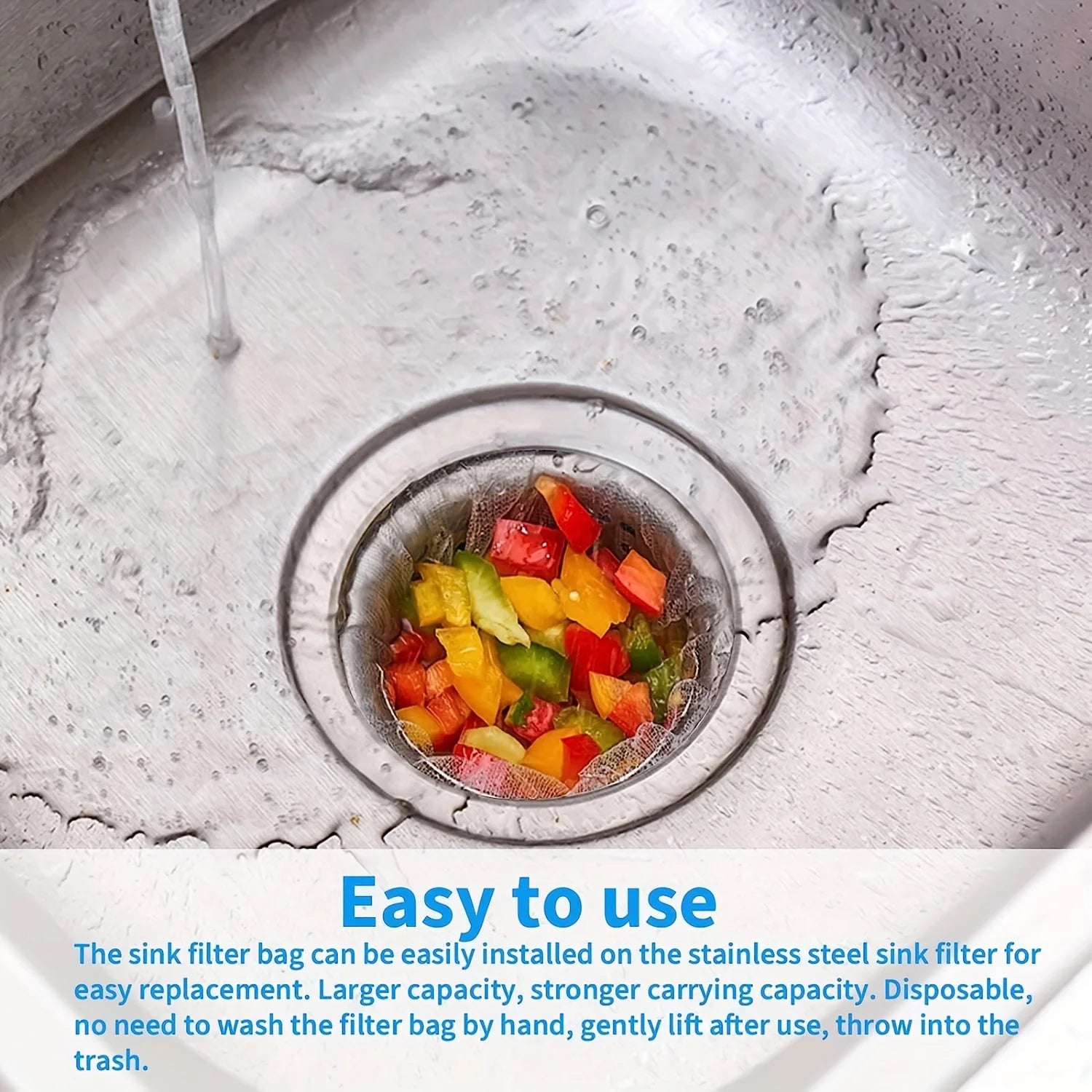 30/100pcs Disposable Kitchen Sink Filters Sewer drain anti blocking garbage bag Pool Leak Mesh Bag strainer Sink Garbage Net