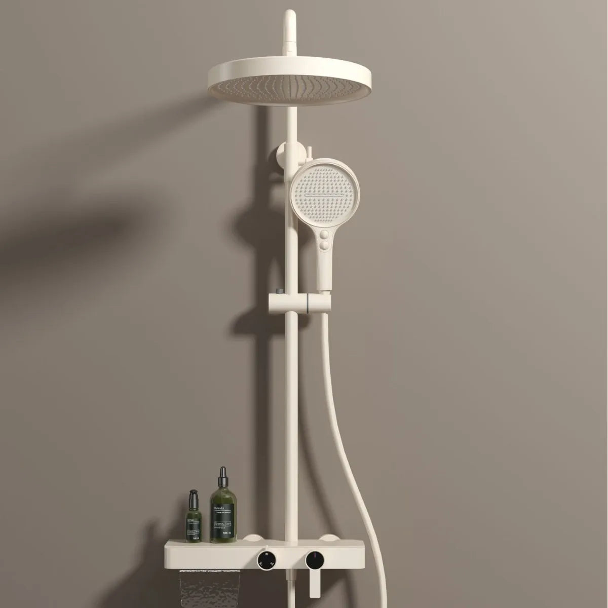 Bathroom Shower System Set Hot and Cold Control Multifunctional Knobbed Triple Function Water Outlet  Pressurized Shower Set