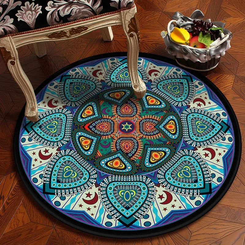 Bedroom Children's Room Home Decor Floor Mats Round Rugs Living  Mandala Non-Slip