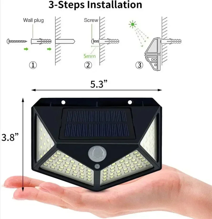 LED Solar Lights Outdoor Waterproof External Solar Lamp Motion Sensor Garden Lights Solar Power Sunlight Yard Wall Street Light