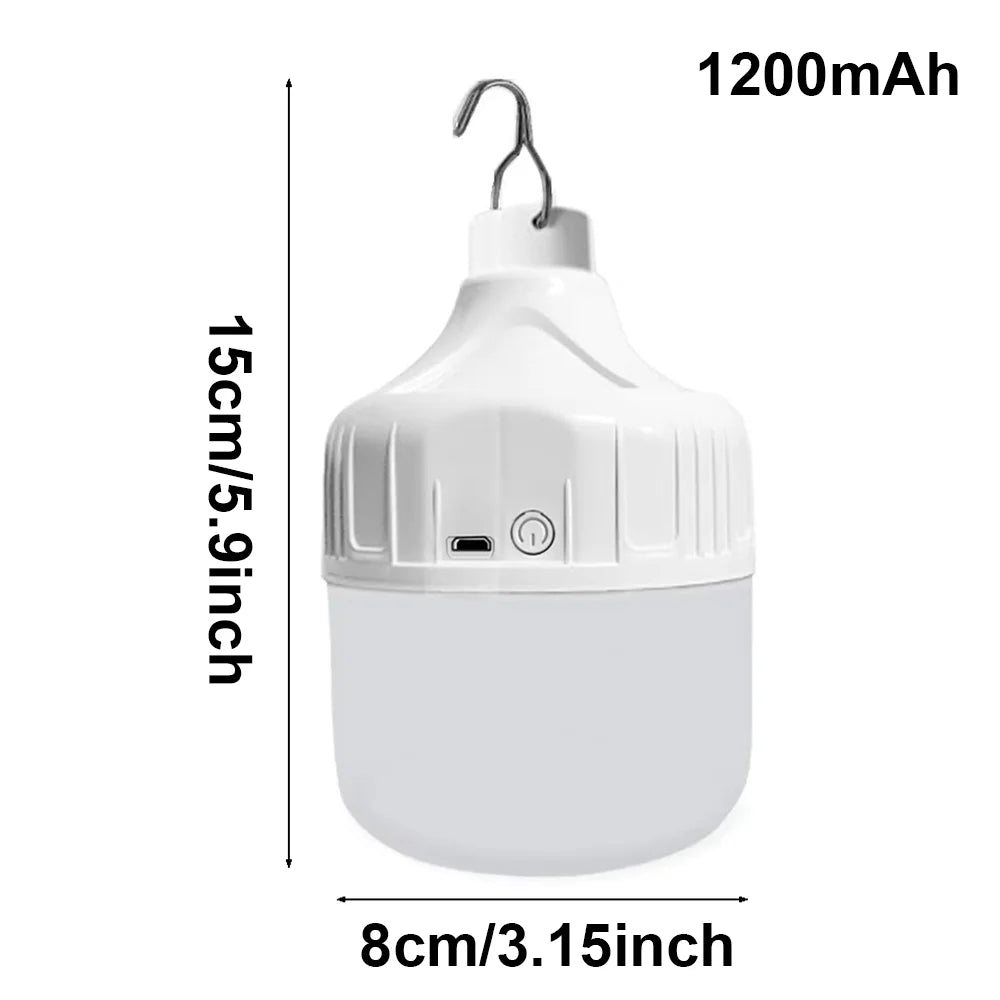 Portable USB Rechargeable LED Camping Light Multifunctional Outdoor Emergency Hanging Tent Lamp Hiking Picnics Night Lighting