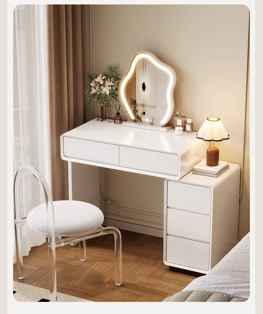 Bedroom Women Dressing Table Luxury Wood Storage Mirror Hairstyle Dressing Table Home White Muebles De Dormitorio Furniture