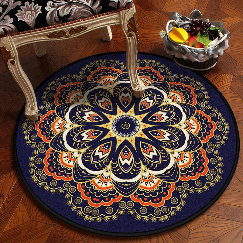 Bedroom Children's Room Home Decor Floor Mats Round Rugs Living  Mandala Non-Slip
