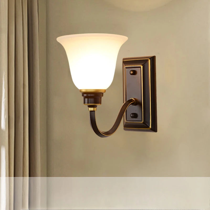 American Country Simple Living Room Corridor Aisle Bedroom Bedside Single Wall Lamp