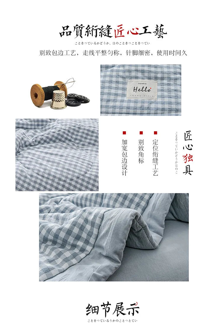 Soft Throw Striped Down Cotton Quilt Blanket Luxury For Cooling Summer Couch Cover Bed Machine Wash Bedspread