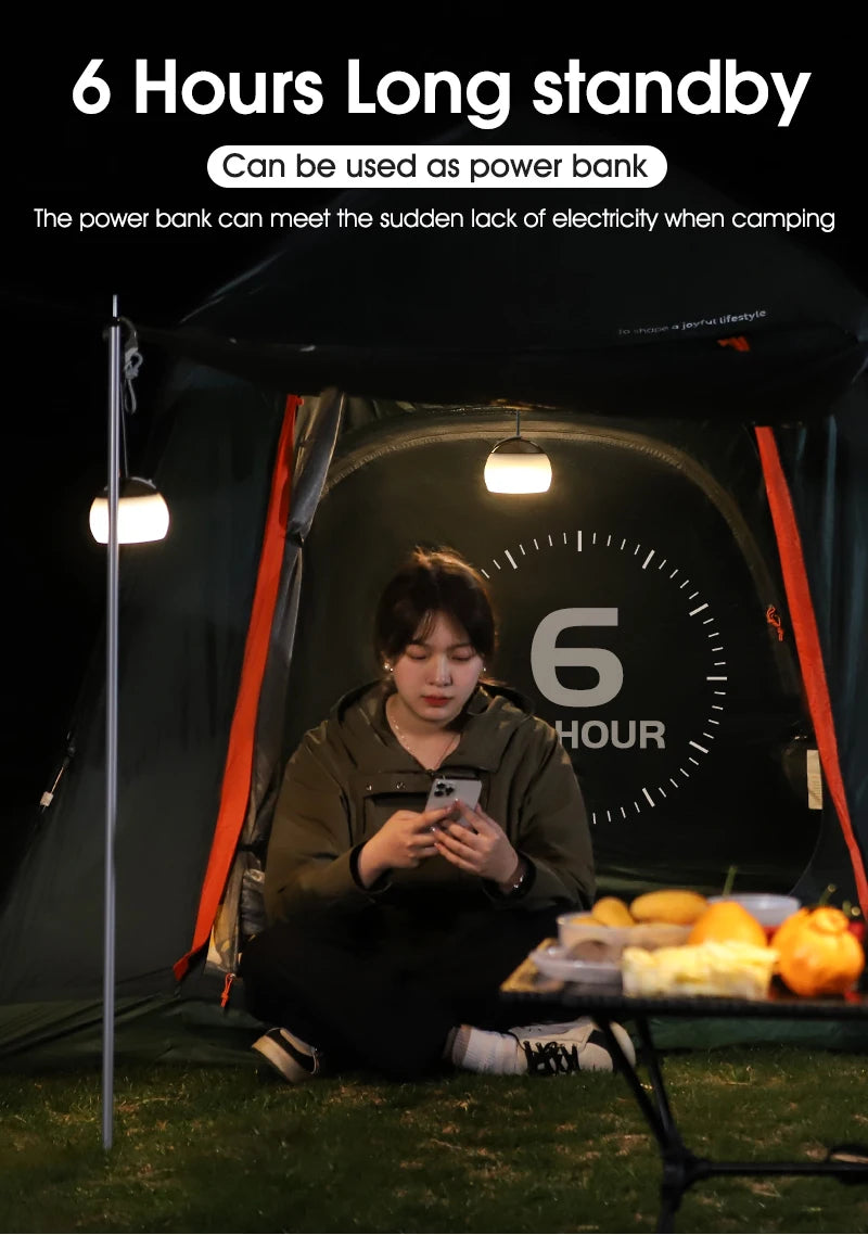 WEST BIKING Camping Tent Hanging Light Portable Camping Lanterns USB Rechargeable Led Light Camp Lamp for Outdoor Emergency