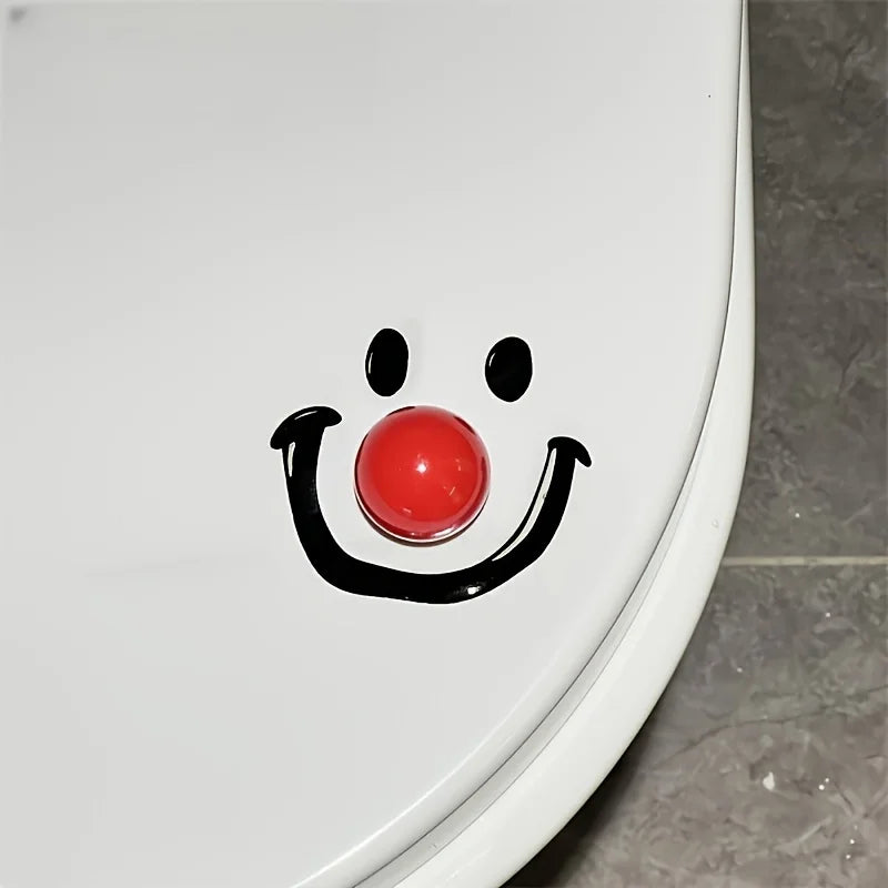 Contemporary Style Dopamine Smile Ball Toilet Lid Lifter, Round Shape, Handheld Toilet Seat Cover Opener for Bathroom