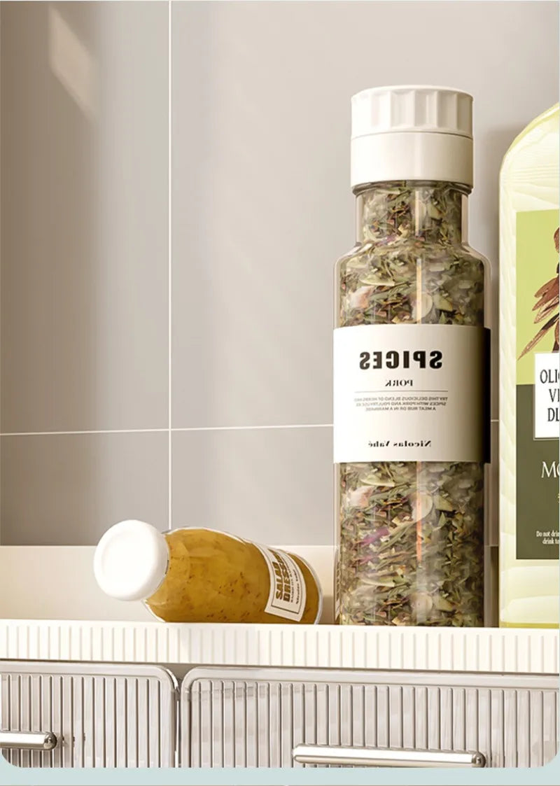 Kitchen Bathroom Wall Shelf Multi-layer Cupboard Seasoning Home Storage Rack Organizer Accessories Freestanding Space Saver