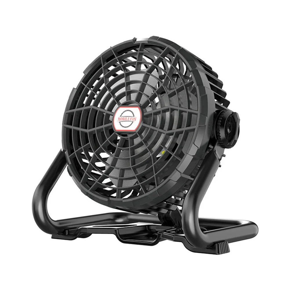 Portable Camping Fan with LED Camping Lamp USB Rechargeable Outdoor Tent Fan 4400mAh Camping Air Circulators for Fishing Picnic