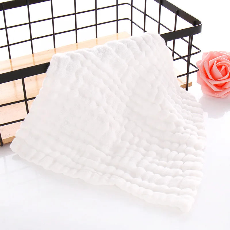 30*30cm Baby Saliva Towels 6 Layer Cotton Gauze Burp Cloth Cartoon Newborn Square Absorbent Feeding Bibs Washcloth Handkerchief