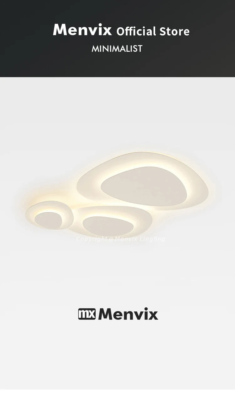 Living Room Ceiling lamp For Bedroom Dining Indoor Lighting Fixtures Milk White Wind Luminaria Home decor led light fixture lamp