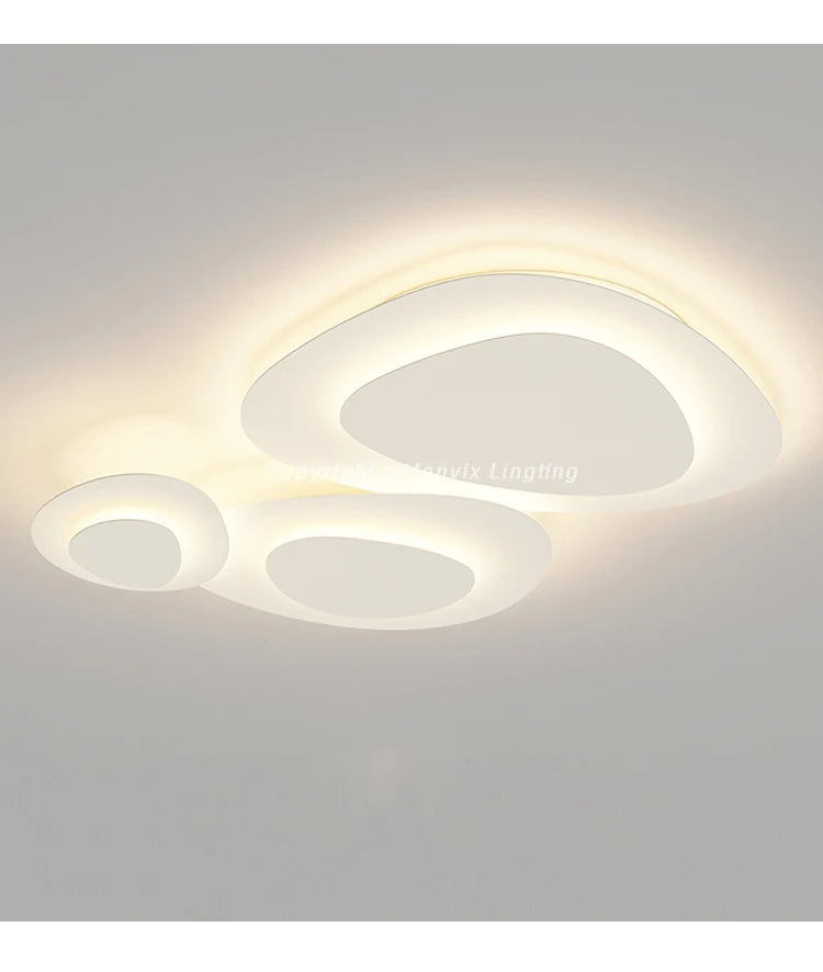 Living Room Ceiling lamp For Bedroom Dining Indoor Lighting Fixtures Milk White Wind Luminaria Home decor led light fixture lamp