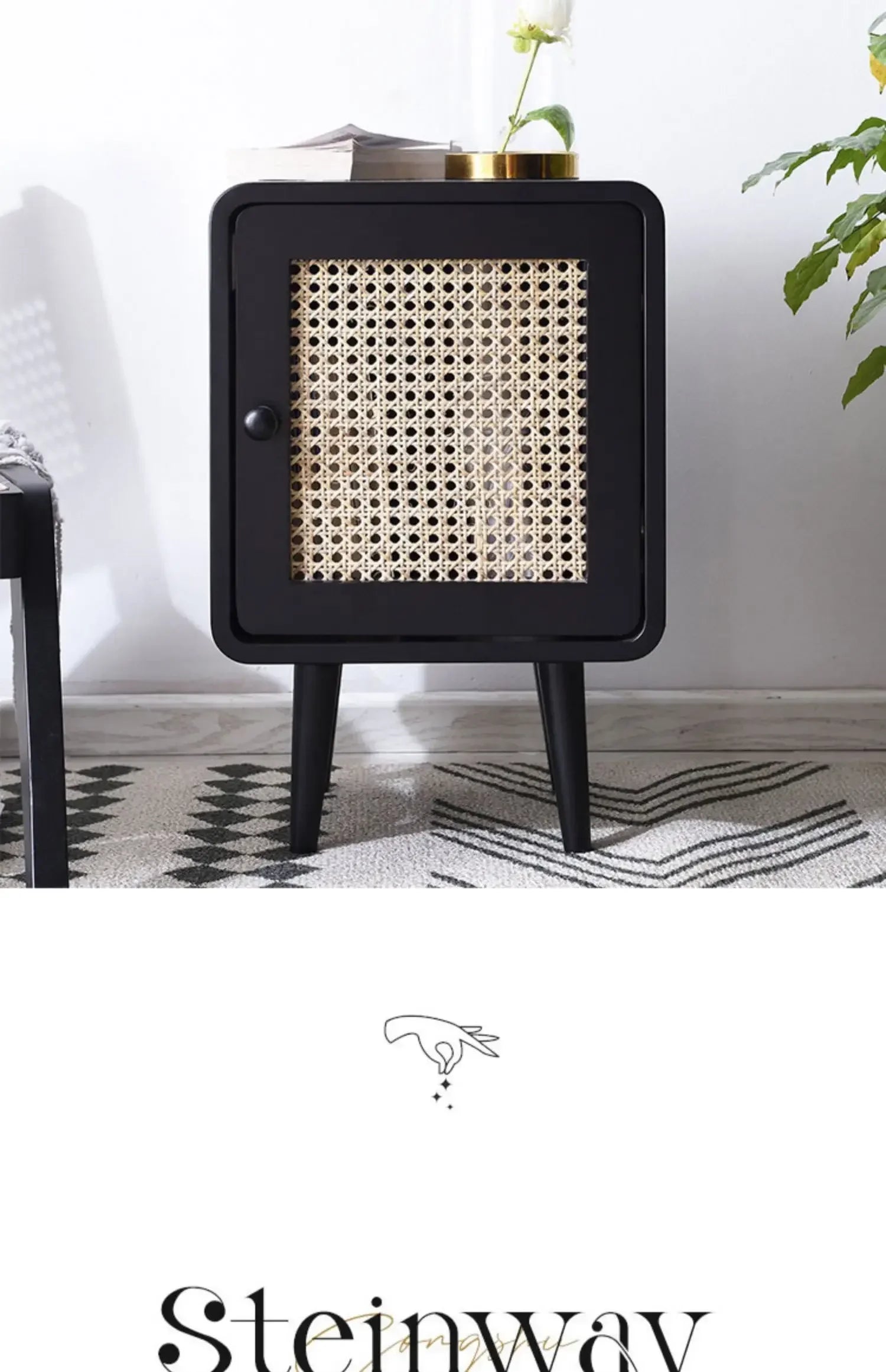 Bedroom Rattan Nightstands Modern Storage Box Organizers Small Space Nightstands Rustic Center Moveis Para Casa Room Decoration