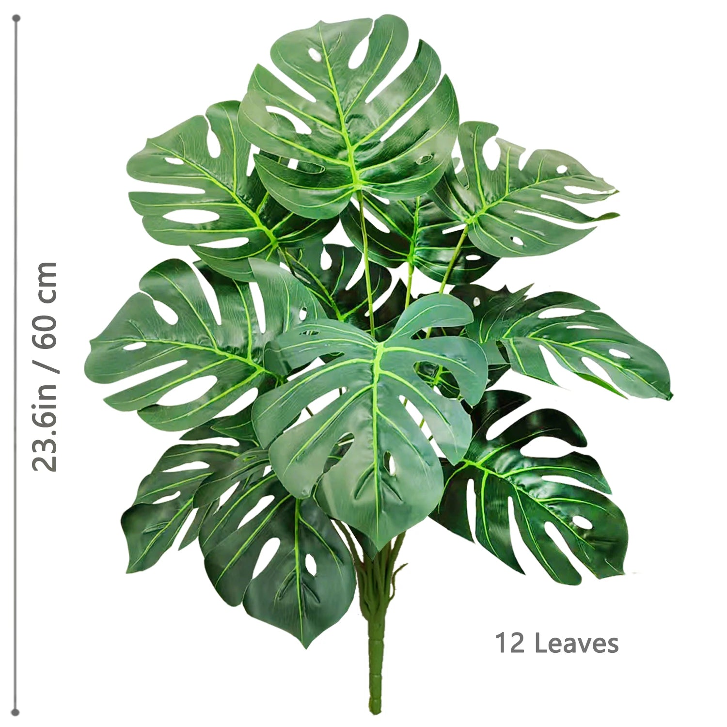 40-103cm /40.5in Artificial Monstera Plants Fake Palm Tree Plastic Turtle Leaves Green Tall Plants For Home Garden Room Decor