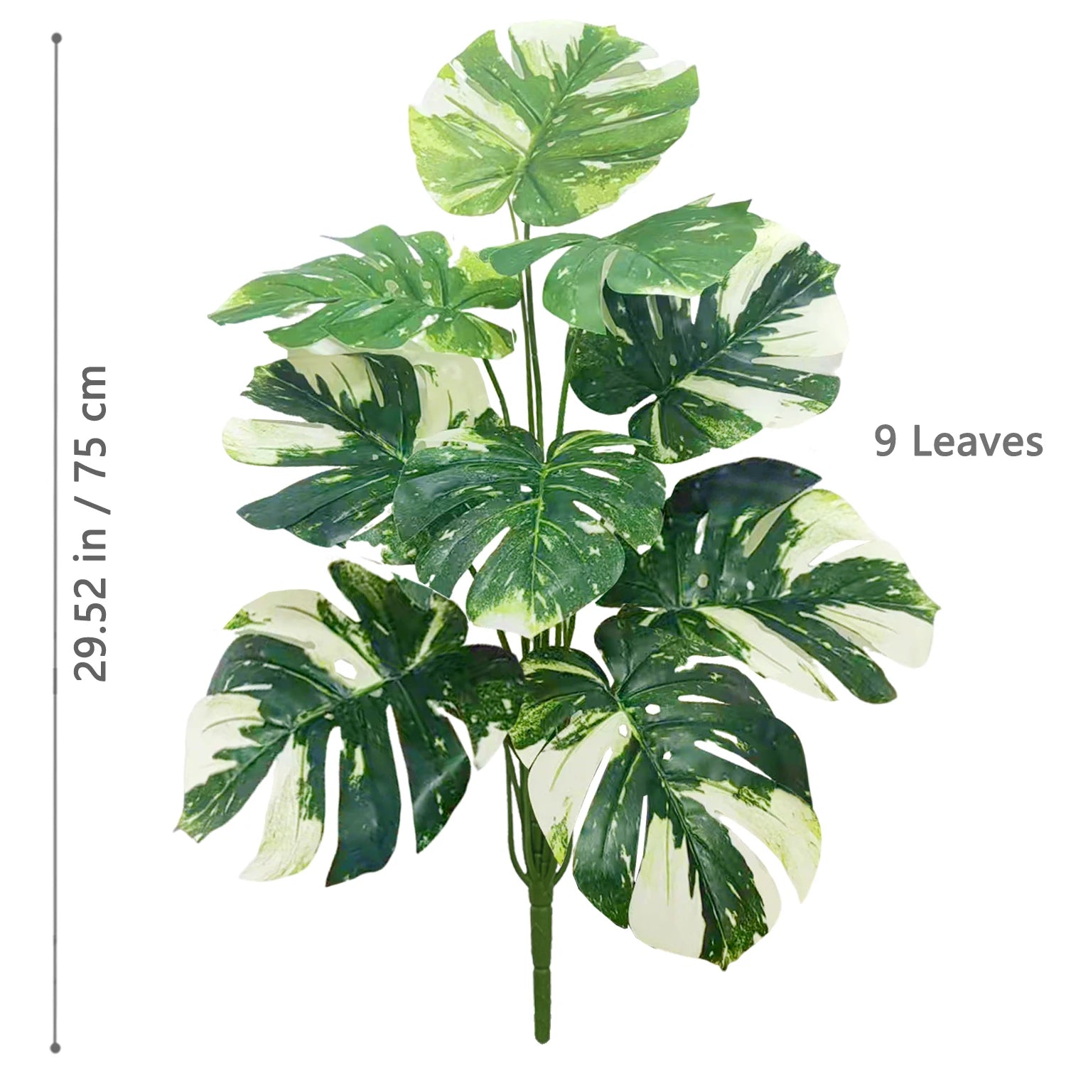 40-103cm /40.5in Artificial Monstera Plants Fake Palm Tree Plastic Turtle Leaves Green Tall Plants For Home Garden Room Decor