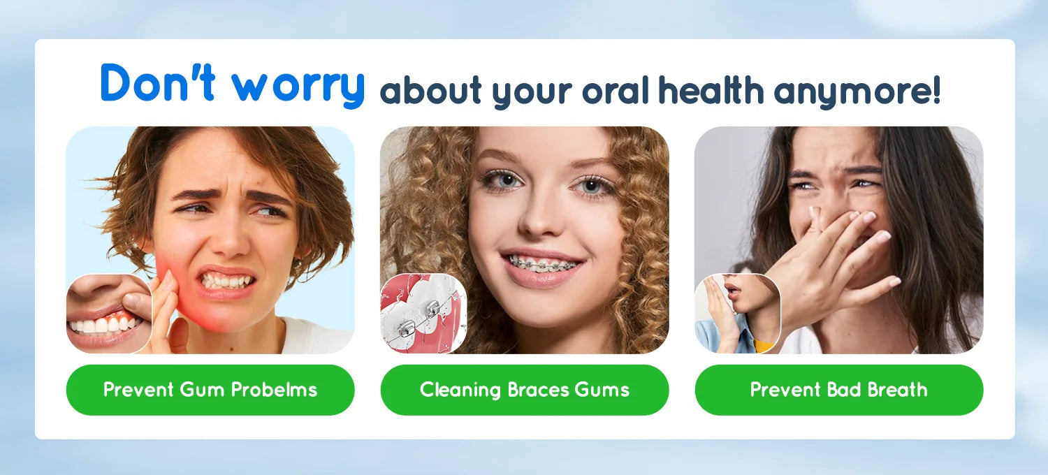 D52 Portable Cordless Water Flosser USB Rechargeable Water Jet Floss Tooth Pick 4 Jet Tip 300ml 3 Modes Teeth Clean for Travel