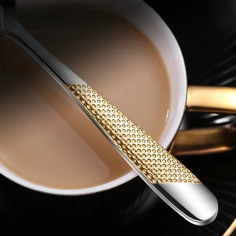 Kitchen Tableware Cutlery Set  Cutlery Set Stainless Steel Luxury Dinnerware Fork Spoon Knife Western Dinner Set Gold