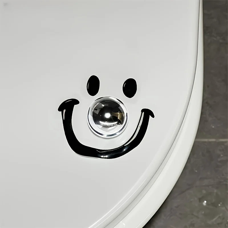 Contemporary Style Dopamine Smile Ball Toilet Lid Lifter, Round Shape, Handheld Toilet Seat Cover Opener for Bathroom