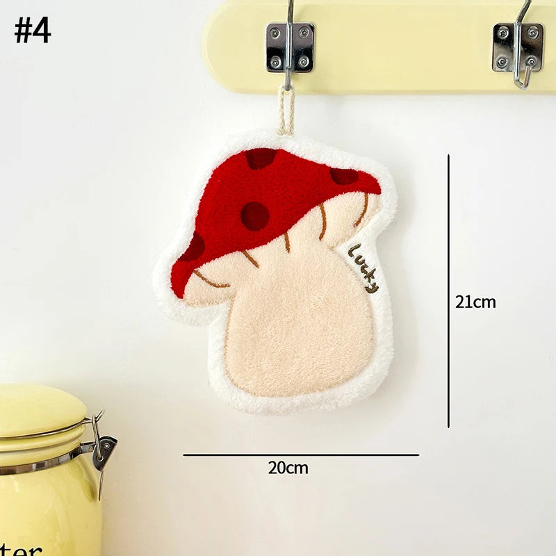 Hand Towel Absorbent Kitchen Towel Hand Cloth Bathroom Hand Cloth Cartoon Hand Towels Convenient Hanging Towel for Hand 핸드타올